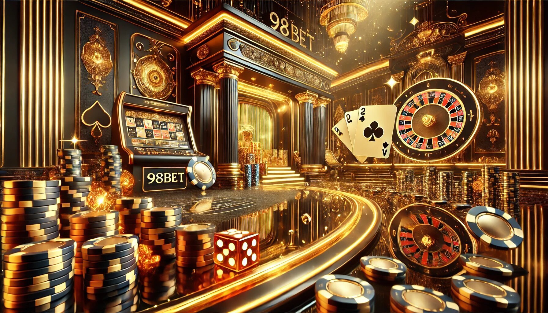 Ambiente vibrante e luxuoso do 98bet